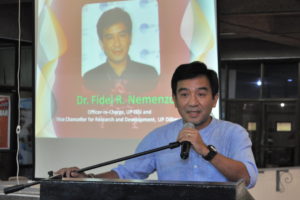 UP ISSI's officer-in-charge and UP Diliman's Vice-Chancellor for Research and Development Dr. Fidel R. Nemenzo delivers the opening message to the participants of the 113th Manager's Course and 62nd Comprehensive Course on Instrumentation and Process Control held recently in ISSI.