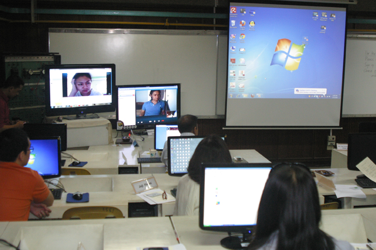 Another first in the Institute: distance learners interact with live audience via Skype